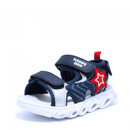Sandale baieti cu luminite LED Happy Bee 981050, navy, marimi 31-36 [3]