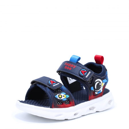 Sandale baieti cu luminite LED Happy Bee 992660, navy, marimi 25-30 [3]