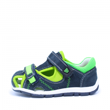 Toate produsele - Sandale baieti din piele Happy Bee 944454, navy-verde, marimi 20-25