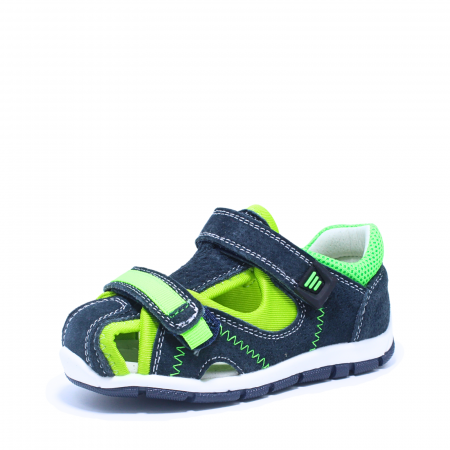 Sandale baieti din piele Happy Bee 944454, navy-verde, marimi 20-25 [2]