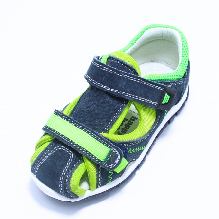 Sandale baieti din piele Happy Bee 944454, navy-verde, marimi 20-25 [4]