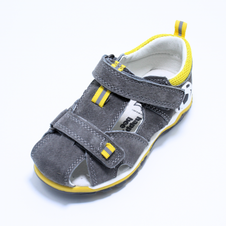 Sandale baieti din piele Happy Bee 944494, gri-galben, marimi 25-30 [4]