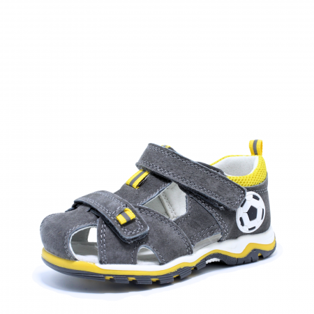 Sandale baieti din piele Happy Bee 944494, gri-galben, marimi 25-30 [2]