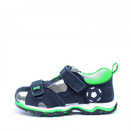Toate produsele - Sandale baieti din piele Happy Bee 944494, navy-verde, marimi 25-30