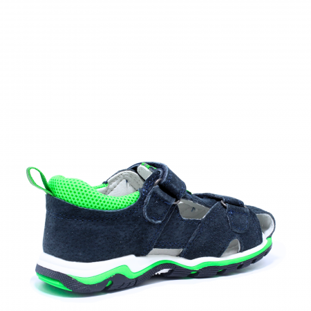 Sandale baieti din piele Happy Bee 944494, navy-verde, marimi 25-30 [3]