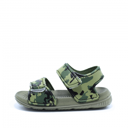 Papuci interior | Crocs - Sandale baieti EVA Cortina 978040, verde army, marimi 22-27