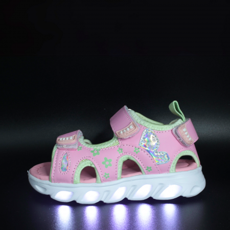 Sandale fete cu luminite LED Happy Bee 930800, roz, 25-30 [1]