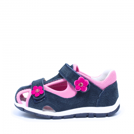 Toate produsele - Sandale fete din piele Happy Bee 944894, navy-roz, marimi 20-25