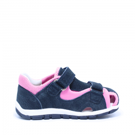 Sandale fete din piele Happy Bee 944894, navy-roz, marimi 20-25 [1]