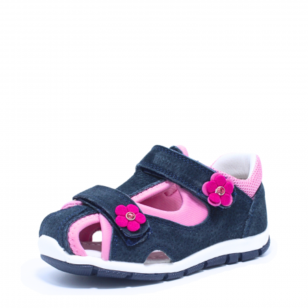 Sandale fete din piele Happy Bee 944894, navy-roz, marimi 20-25 [2]