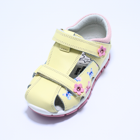 Sandale fete din piele Happy Bee 944954, galben, marimi 20-25 [4]