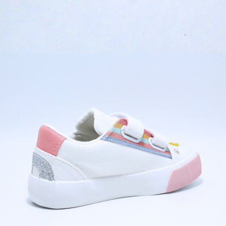 Tenisi textili Astonic Sport 0050470, alb, design floricele, marimi 25-30 [3]