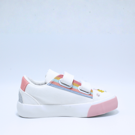 Tenisi textili Astonic Sport 0050470, alb, design floricele, marimi 25-30 [1]