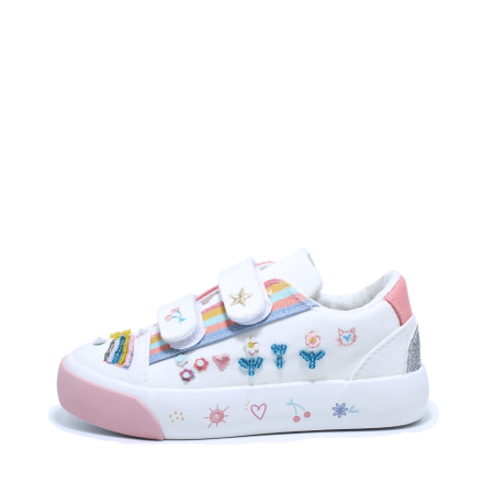 Toate produsele din categorie - Tenisi textili Astonic Sport 0050470, alb, design floricele, marimi 25-30