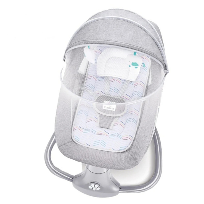 Balansoar electric 3 in 1 pentru bebelusi, cu telecomanda inclusa si bluetooth, 0-3 ani, pana la 15 kg, albastru - KidMania.ro [2]