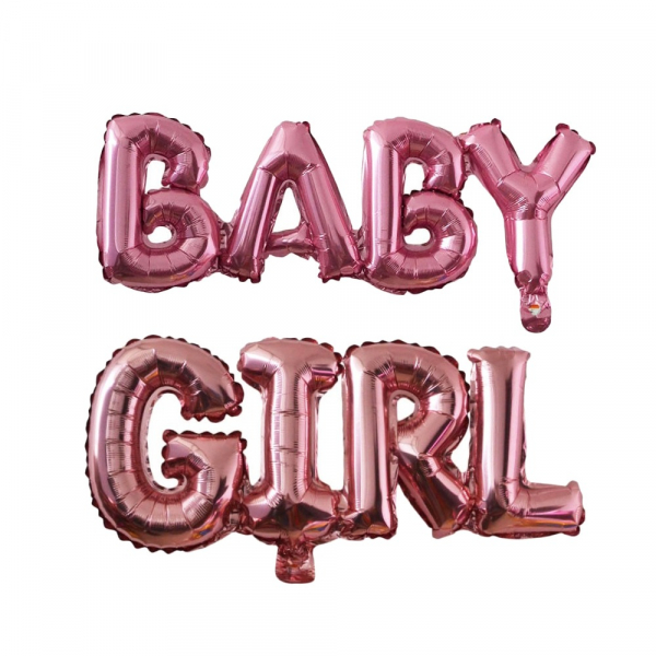 Balon folie Baby Girl, Baby Shower Party, Rose Gold, 35 cm [1]