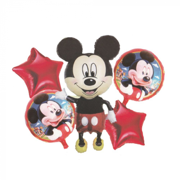Buchet 5 baloane folie Mickey Party, 45 x 45 cm [2]