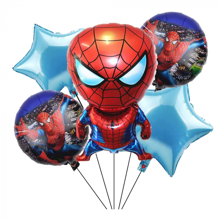 Buchet 5 baloane folie Spiderman, 70 X 45 cm [1]