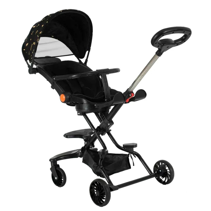 Carucior Sport Pliabil KD-2012 Reversibil 360° pentru copii, 6–36 luni, negru - KidMania.ro [2]