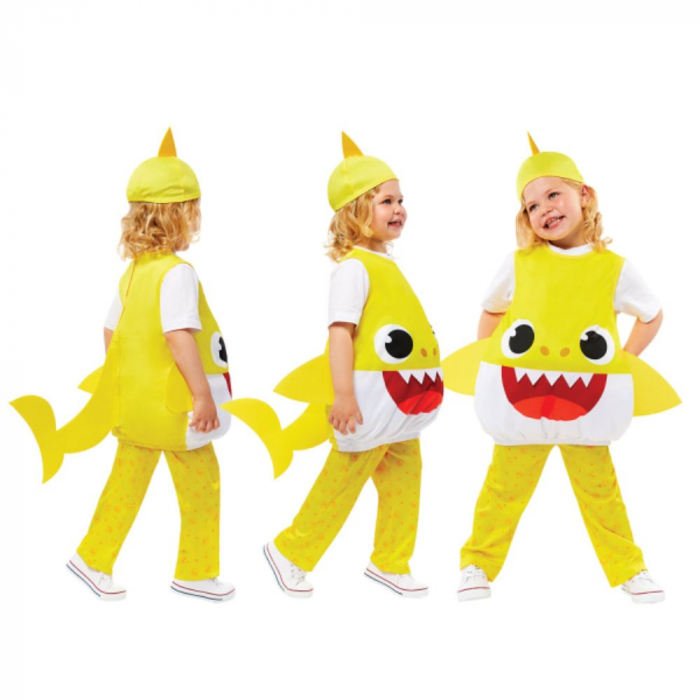 Costum Baby Shark pentru copii, galben [4]