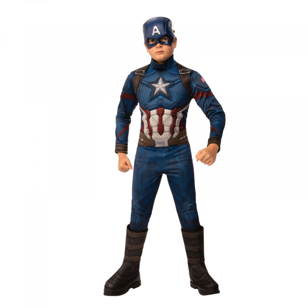 Costum Deluxe Captain America cu muschi pentru baiat [1]