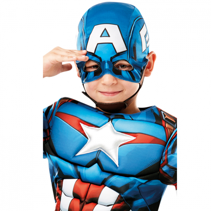 Costum Captain America Deluxe cu muschi pentru baieti [4]