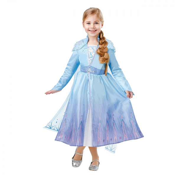 Set Costum Printesa Elsa clasic si papuci din plastic pentru fete - Frozen 2 [4]