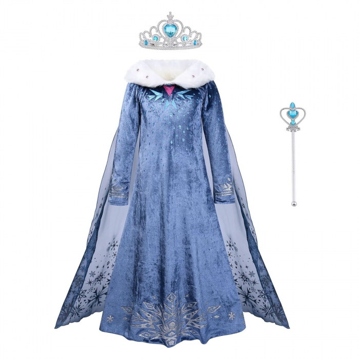 Costum Elsa KidMania® cu accesorii pentru fete - KidMania.ro [4]