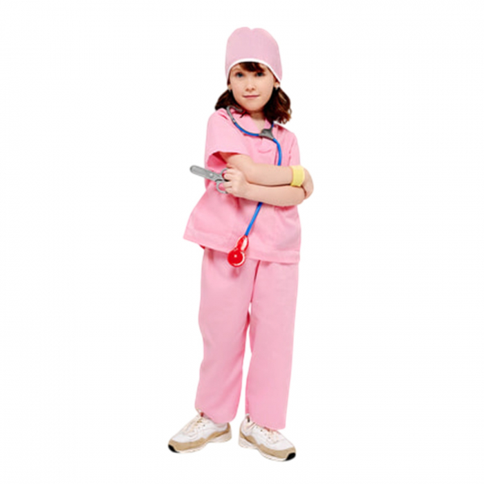 Costum asistenta medicala KidMania® cu accesorii pentru fete - KidMania.ro [1]