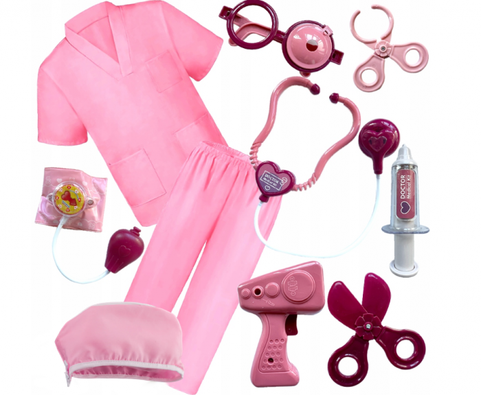Costum asistenta medicala KidMania® cu accesorii pentru fete - KidMania.ro [4]