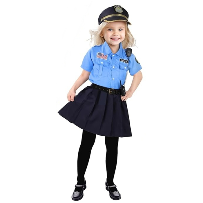 Costum politista KidMania® cu sapca pentru fete - KidMania.ro [1]
