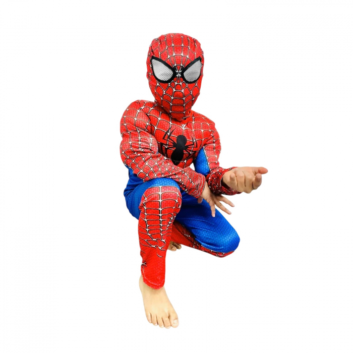 Costum Spider-Man KidMania® cu muschi, masca cu lumini si doua manusi lansator cu ventuze pentru copii - KidMania.ro [9]