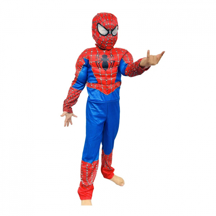 Costum Spider-Man KidMania® cu muschi, masca cu lumini si doua manusi lansator cu ventuze pentru copii - KidMania.ro [5]