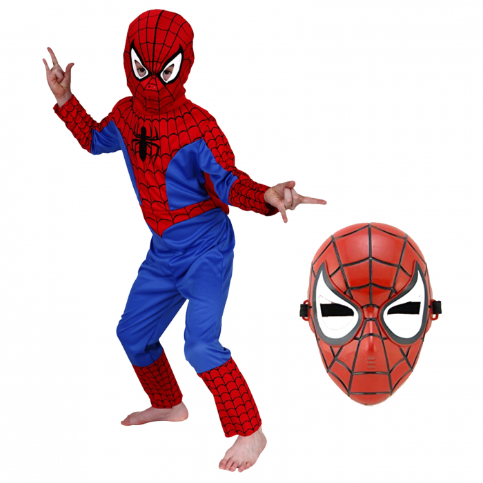 Set costum Spiderman si masca pentru baieti [1]