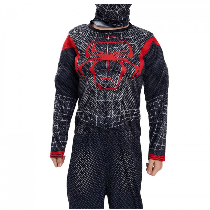 Costum Spiderman negru KidMania® cu muschi pentru copii - KidMania.ro [5]