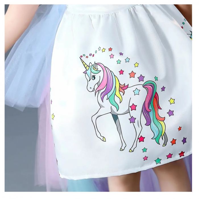 Costum Unicorn KidMania® cu trena detasabila pentru fete - KidMania.ro [5]