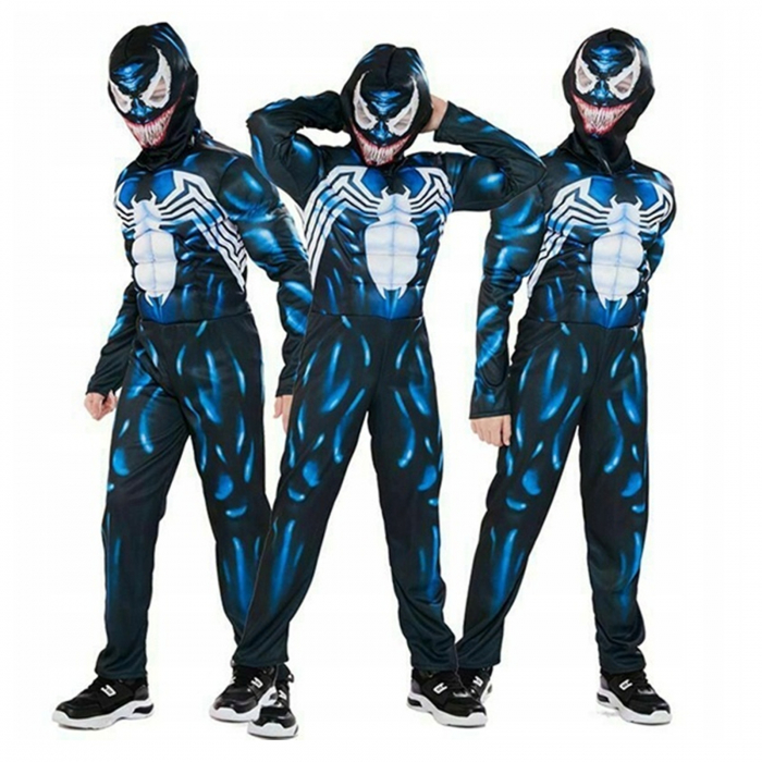 Costum Venom KidMania® cu muschi si cagula pentru copii - KidMania.ro [5]