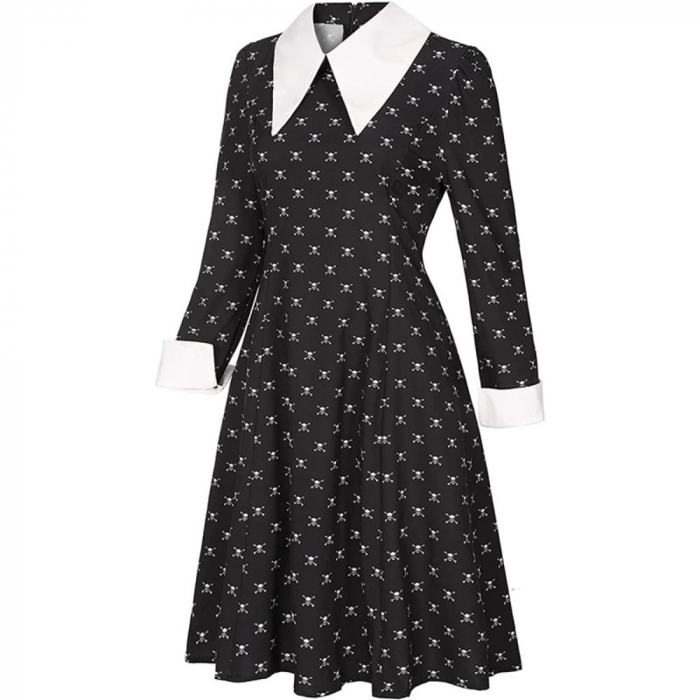 Costum Wednesday Cosplay pentru fete - Kidmania.ro [3]