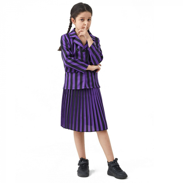 Costum Wednesday uniforma Nevermore Academy pentru fete - Kidmania.ro [2]