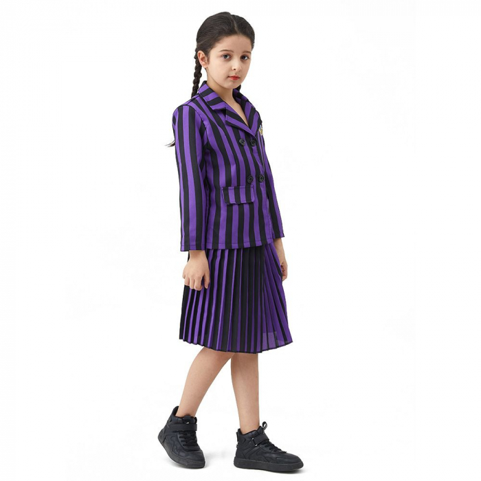Costum Wednesday uniforma Nevermore Academy pentru fete - Kidmania.ro [4]
