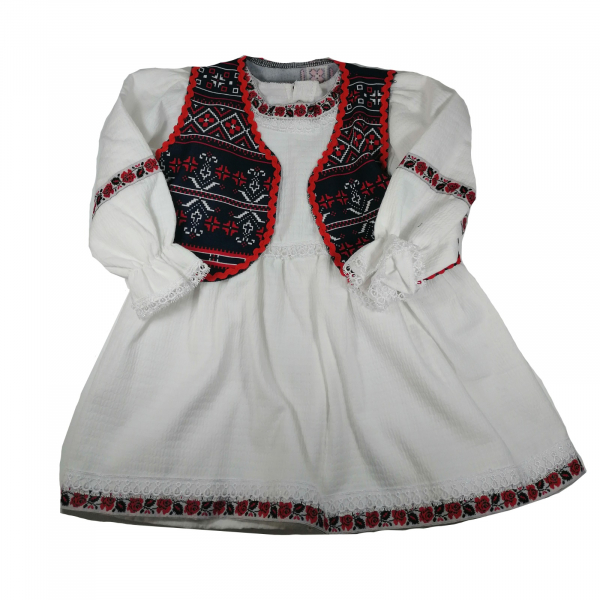 Costum - Rochita populara, motiv traditional, Made in Romania, varsta 3 ani [1]