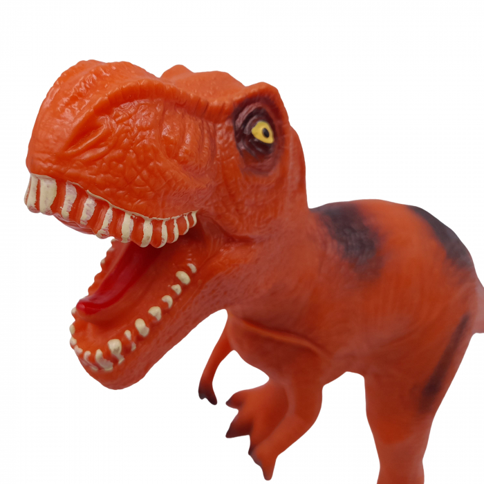 Figurina dinozaur T-Rex din cauciuc cu sunete, portocaliu, 46 cm [3]