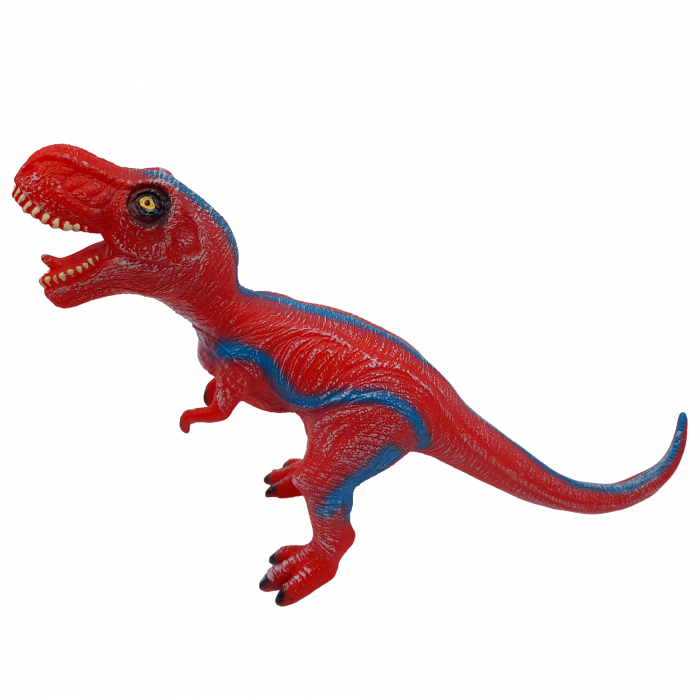 Figurina dinozaur T-Rex din cauciuc cu sunete, rosu, 46 cm [2]