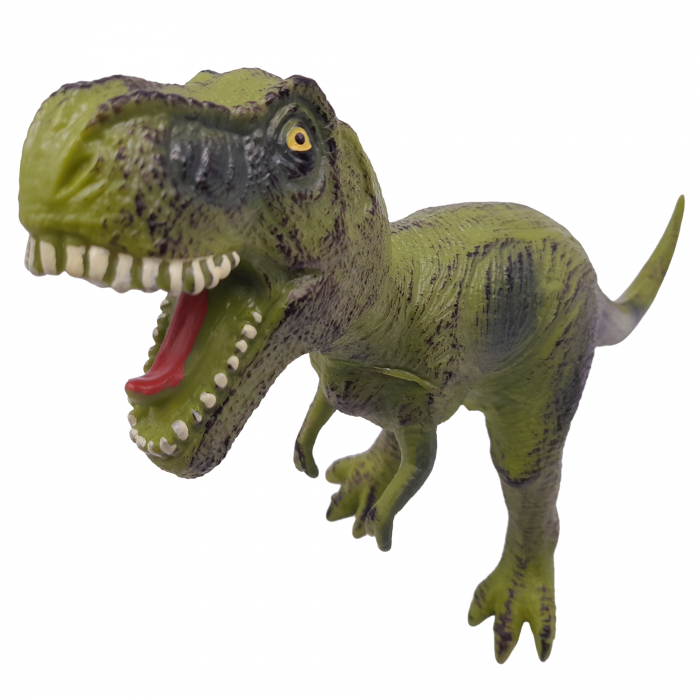 Figurina dinozaur T-Rex din cauciuc cu sunete, verde, 46 cm [3]