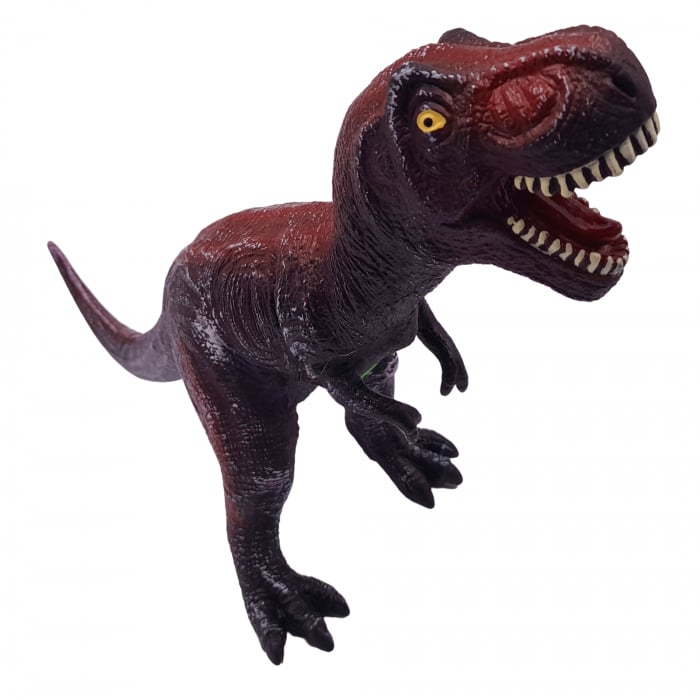 Figurina dinozaur T-Rex din cauciuc cu sunete, maro, 46 cm [1]