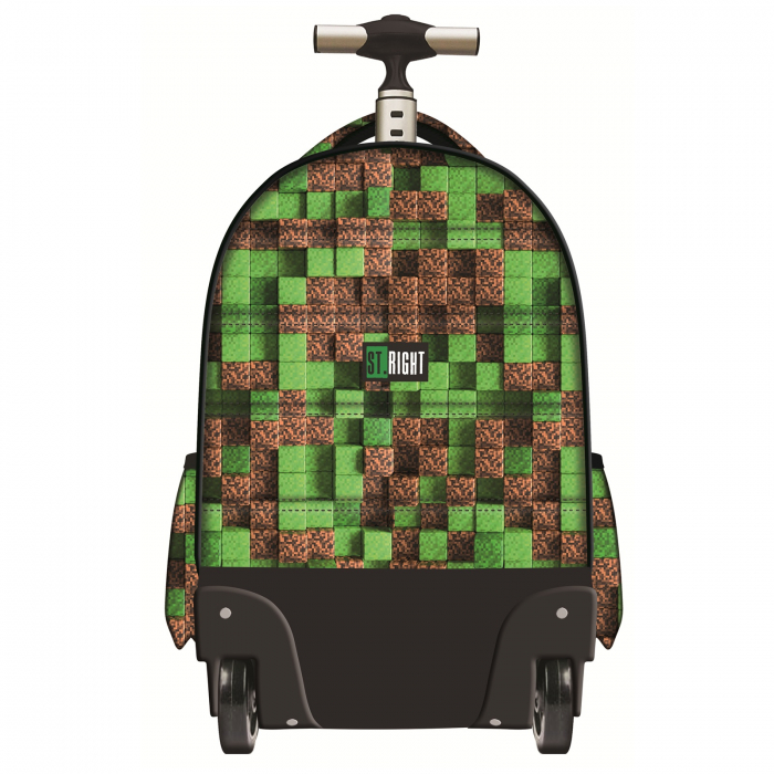Ghiozdan Troler ST.Right, colectia Pixel Cubes, TB01, roti silicon, 44x32x25 cm - KidMania.ro [2]