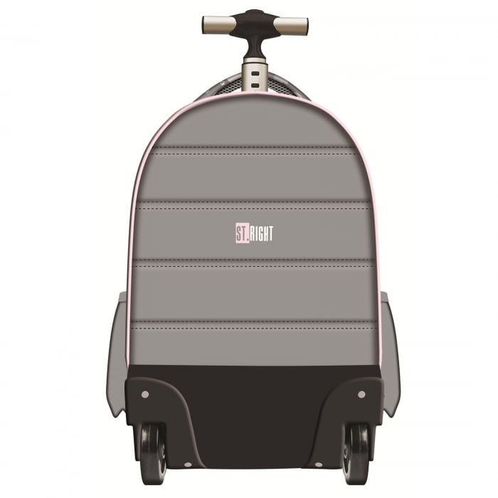 Ghiozdan Troler ST.Right, colectia Silver Butterflies, TB01, roti silicon, 44x32x25 cm - KidMania.ro [2]