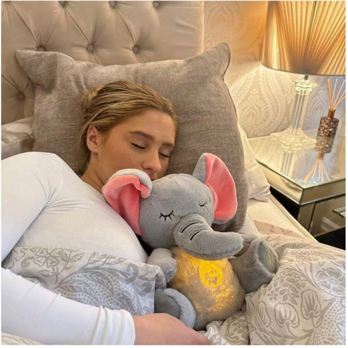 Jucarie de plus elefantul Dumbo KidMania® cu functie de respiratie, melodii si lumina pentru copii, 30 cm - KidMania.ro [5]