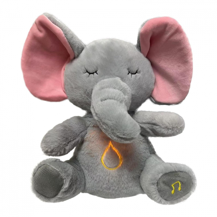 Jucarie de plus elefantul Dumbo KidMania® cu functie de respiratie, melodii si lumina pentru copii, 30 cm - KidMania.ro [1]