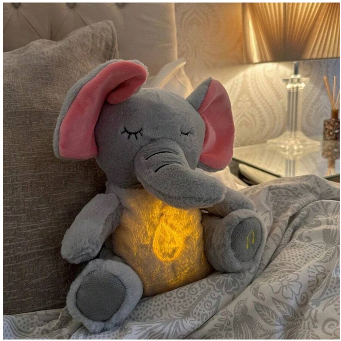 Jucarie de plus elefantul Dumbo KidMania® cu functie de respiratie, melodii si lumina pentru copii, 30 cm - KidMania.ro [2]